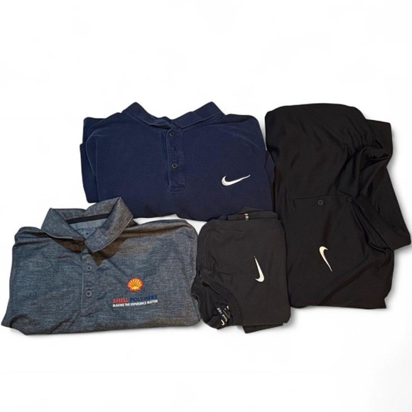 Nike Other - Nike Polo Shirt Bundle Lot Set - Blue, Black, Gray